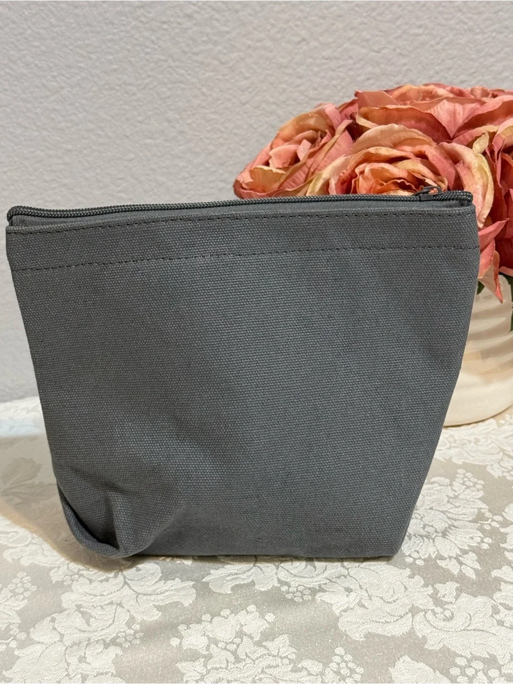 Crazy Cat Lady Makeup Cosmetic Grey Pink Zipper Bag New